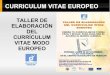 Elaboración del curriculum vitae Europeo