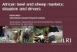 African beef and sheep markets: Situation and drivers