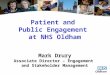 Patient and  Public Engagement  at NHS Oldham