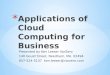 Applications Of Cloud Computing