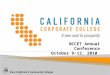 California Corporate College Presentation at NCCET 100910