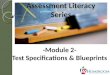 Module 2  Test Specifications & Blueprints