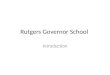 Rutgers Governor School - Six Sigma