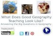 Choices Program: What does good Geography Teaching Look Like?