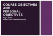 Professional and Technical Writing Objectives