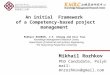 An initial framework of competency-based knowledge management