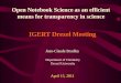 IGERT Drexel Open Notebook Science Talk