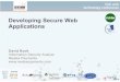Developing secure web applications