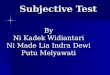 Subjective test (Essay)