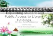 UAPB Aquaculture/Fisheries Library 2012-Expanding student and public access to library holdings