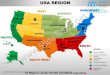 Usa midwest region country editable powerpoint maps with states and counties templates