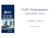 2008 yop orientation