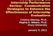 Strengthening the internship performance review for slideshare