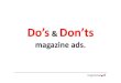 Do's & Don'ts magazine ads