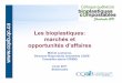 Colloque québécois sur les bioplastiques – Les bioplastiques : marchés et opportunités d’affaires
