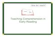 Guidelines - Teaching Comprehension in Early Reading