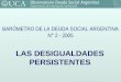 Fuente: Observatorio de la Deuda Social. UCA. BARÓMETRO DE LA DEUDA SOCIAL ARGENTINA N° 2 - 2005 LAS DESIGUALDADES PERSISTENTES