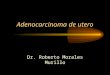 Adenocarcinoma de utero Dr. Roberto Morales Murillo