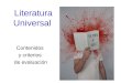 Literatura Universal Contenidos y criterios de evaluación