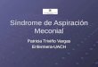 Síndrome de Aspiración Meconial Patricia Triviño Vargas Enfermera-UACH