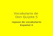 Vocabulario de Don Quijote 5 repaso de vocabulario Español 4