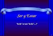 Ser y Estar 1 to be or not to be…? 2 Ser y Estar en español… Both verbs mean to be Used in very different cases Irregular conjugations