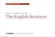 Understanding the English Sentence: Lesson 1