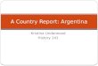 Country Report: Argentina