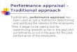 Performance appraisal methods