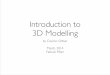 Introduction to 3D Modelling