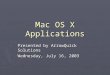 Mac OS X Applications