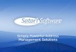 Satori Software Product Overview