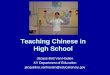 Van Houten Teaching Chinese in High School