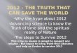 2012   the truth that can save the world