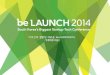 beLAUNCH 2014 venue & booth introduction