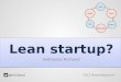 2013 brownbaglunch - lean startup