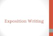 How to write exposition