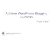 Achieve WordPress Blogging Success