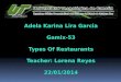 Types of restaurants PRO english services Adela Lira ga-54
