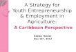 A Youth Strategy for Caribbean Agriculture