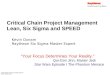 Critical Chain Project Management Lean, Six Sigma and SPEED