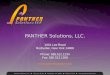 Panther Solutions Overview