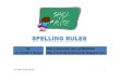 Spelling Rules Presentation By Dr. Shadia Yousef Banjar