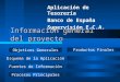 Información general del proyecto Aplicación de Tesorería Banco de España Supervisión E.C.A. Objetivos Generales Esquema de la Aplicación Fuentes de Información