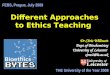 Different Approaches to Ethics Teaching