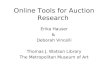 Online Tools For Auction Research