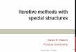 Iterative methods with special structures