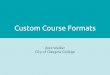 Course Formats in Moodle