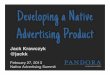Developing a Native Advertising Product