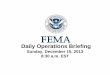 FEMA Operations Brief for Dec 15, 2013
